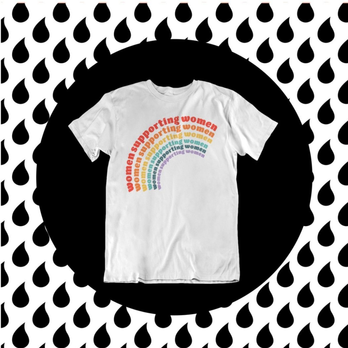 Milk & Moon Rainbow Women Support Women T-shirt